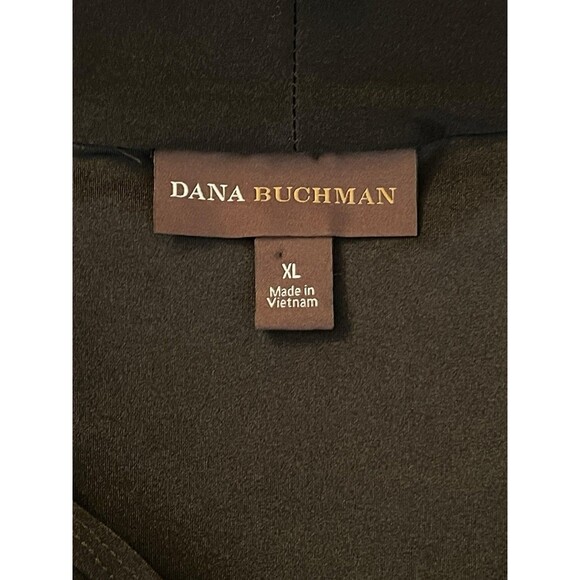 Dana Buchman Cowl Neck Sleeveless Blouse Womens XL Black Basic Layering Career - Picture 6 of 7